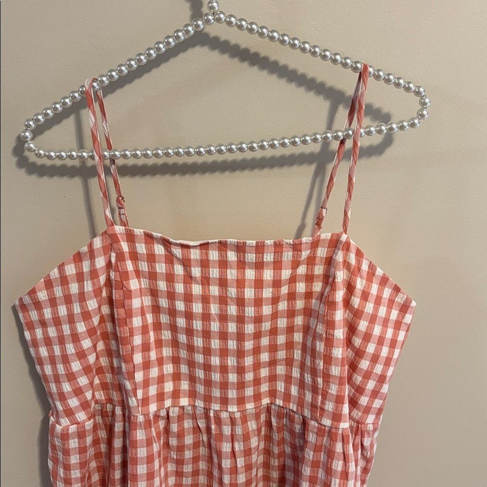wild fable Pink Gingham Smocked Cami Top - Picture 2 of 7